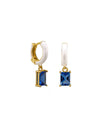 White Enamel and Blue CZ Hoop Earrings | Tiger Tree | Jewellery | Thirty 16 Williamstown