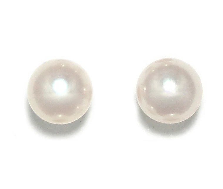 White Pearl Stud Earrings - Medium | Simply Italian | Jewellery | Thirty 16 Williamstown