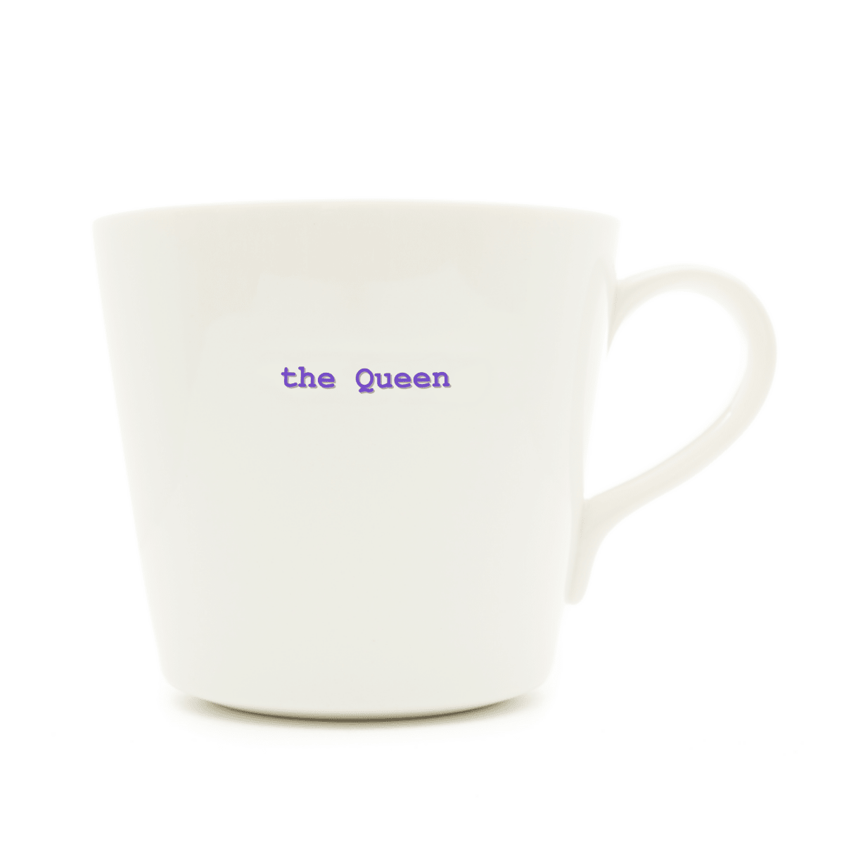White Porcelain Bucket Mug 350ml - Queen | Keith Bryner Jones | Mugs & Cups | Thirty 16 Williamstown