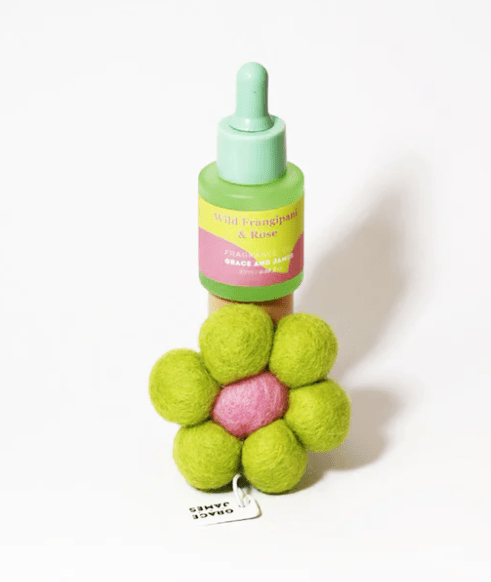 Wild Frangipani & Rose - Felt Air Freshener | Grace and James | Home Fragrances | Thirty 16 Williamstown