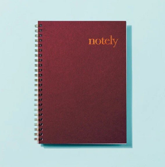 Wine &amp; Copper - A5 Spiral Notebook (Set of 2) Lined | Notely | Stationery | Thirty 16 Williamstown