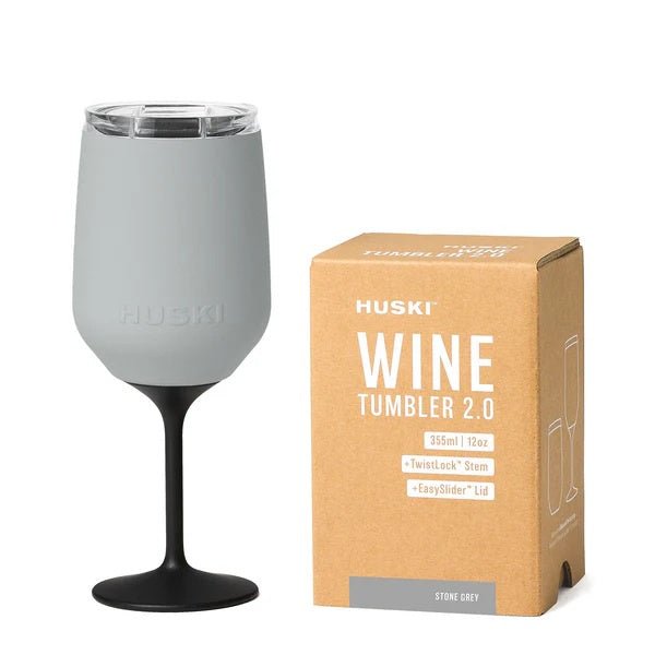 Wine Tumbler 2.0 - Stone Grey | Huski | Insulated Drink Chillers | Thirty 16 Williamstown