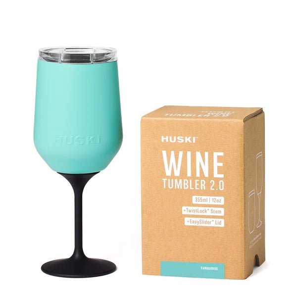Wine Tumbler 2.0 - Turquoise (Limited Release) | Huski | Insulated Drink Chillers | Thirty 16 Williamstown