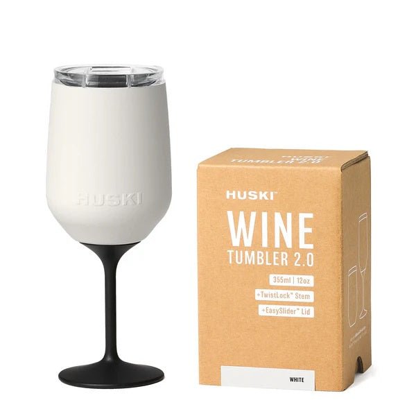 Wine Tumbler 2.0 - White | Huski | Insulated Drink Chillers | Thirty 16 Williamstown