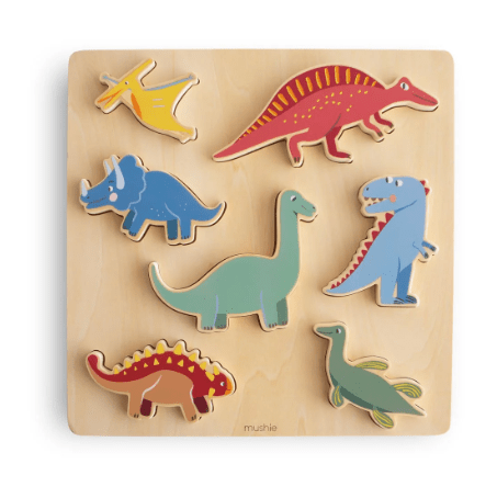 Wooden Puzzle - Dino | Mushie | Toys | Thirty 16 Williamstown