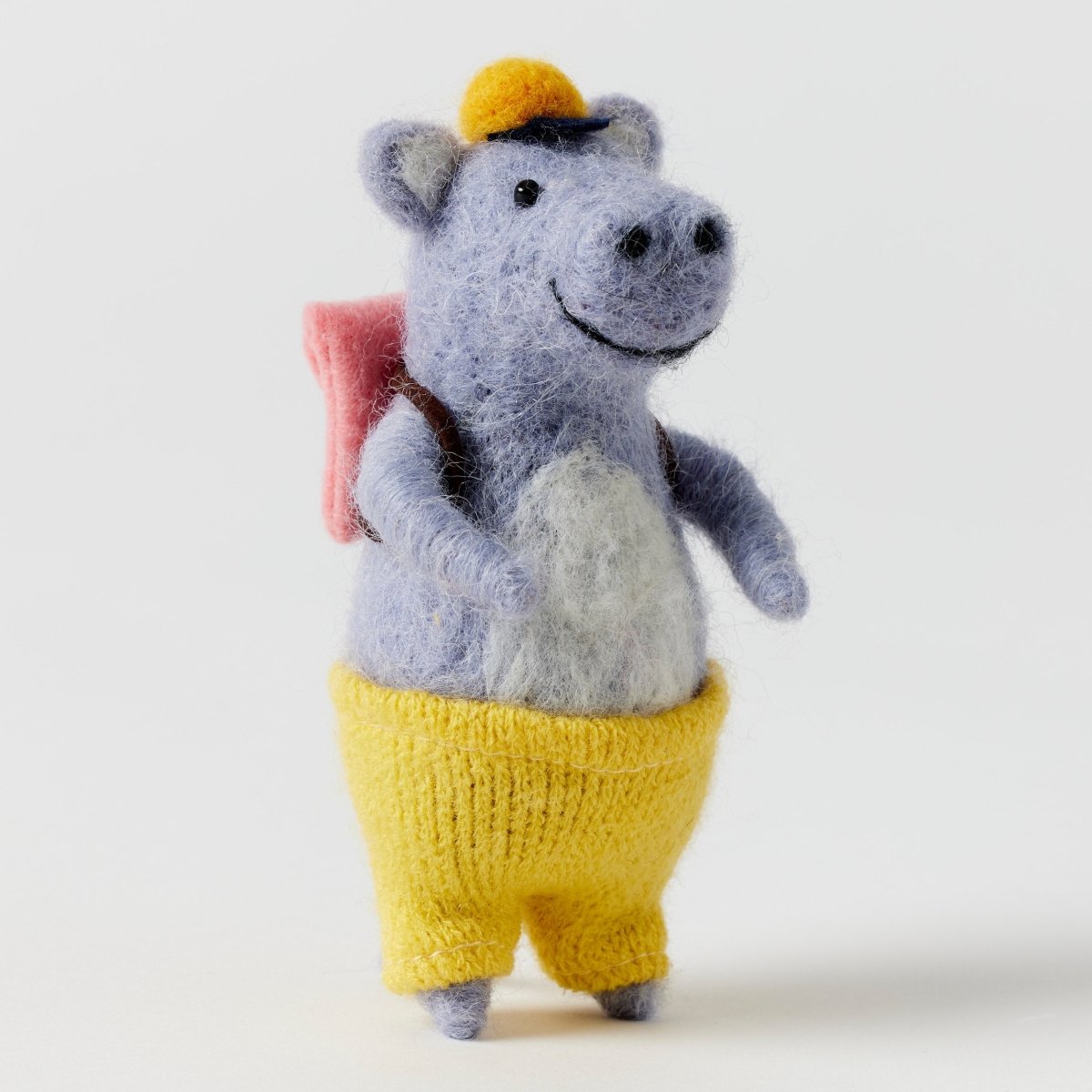 Wool Felted Figurine - Henry Hippo | Jiggle & Giggle | Toys | Thirty 16 Williamstown