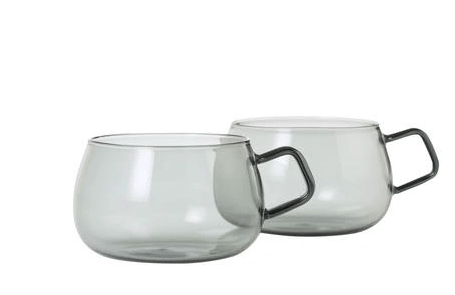 Yuna Cups, 2 Piece (Grey) - 400mL | AdHoc | Tea &amp; Accessories | Thirty 16 Williamstown