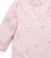 Zip Growsuit - Pale Pink Blossom | Purebaby | Baby &amp; Toddler Growsuits &amp; Rompers | Thirty 16 Williamstown