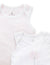 2 Pkt Singlet Bodysuit White/Pale Pink Melange Stripe | Purebaby | Baby & Toddler Bodysuits & Singlets | Thirty 16 Williamstown