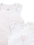 2 Pkt Singlet Bodysuit White/Pale Pink Melange Stripe | Purebaby | Baby & Toddler Bodysuits & Singlets | Thirty 16 Williamstown