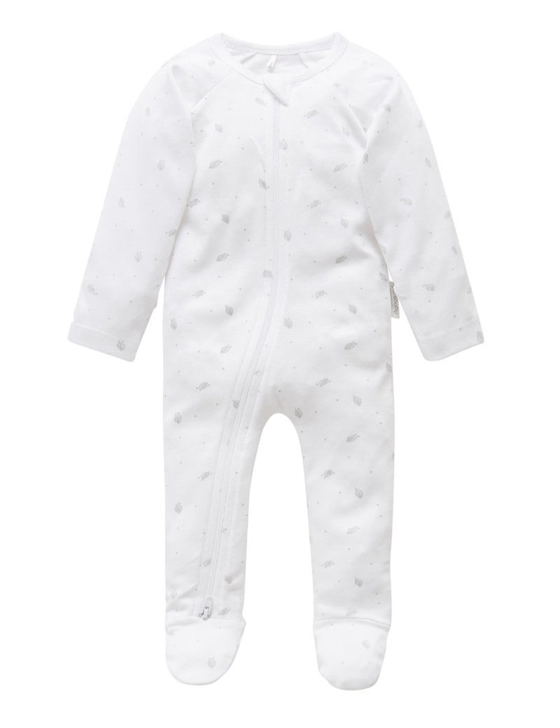 3 Piece Gift Pack - Pale Grey Leaf | Purebaby | Baby & Toddler Growsuits & Rompers | Thirty 16 Williamstown