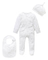 3 Piece Gift Pack - Pale Grey Leaf | Purebaby | Baby &amp; Toddler Growsuits &amp; Rompers | Thirty 16 Williamstown