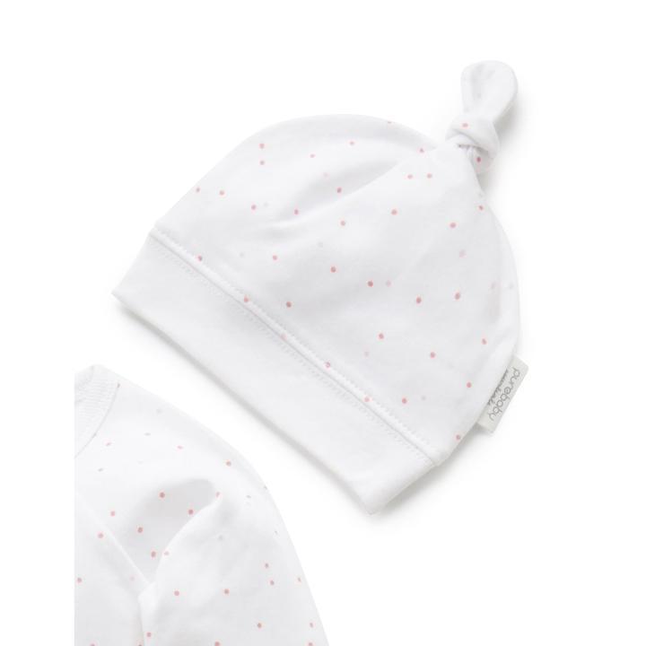 3 Piece Gift Pack - Pale Pink Spot | Purebaby | Baby &amp; Toddler Growsuits &amp; Rompers | Thirty 16 Williamstown