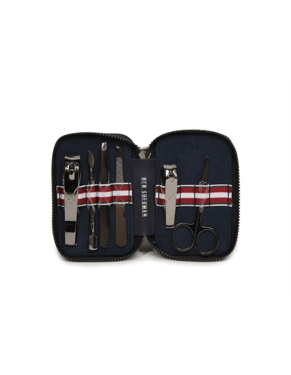 6 Pc Stainless Steel Manicure Set - Navy | Ben Sherman | Men&#39;s Accessories | Thirty 16 Williamstown