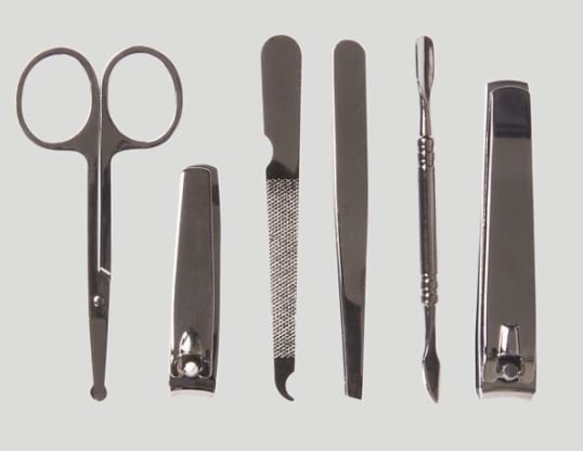 6 Pc Stainless Steel Manicure Set - Navy | Ben Sherman | Men's Accessories | Thirty 16 Williamstown