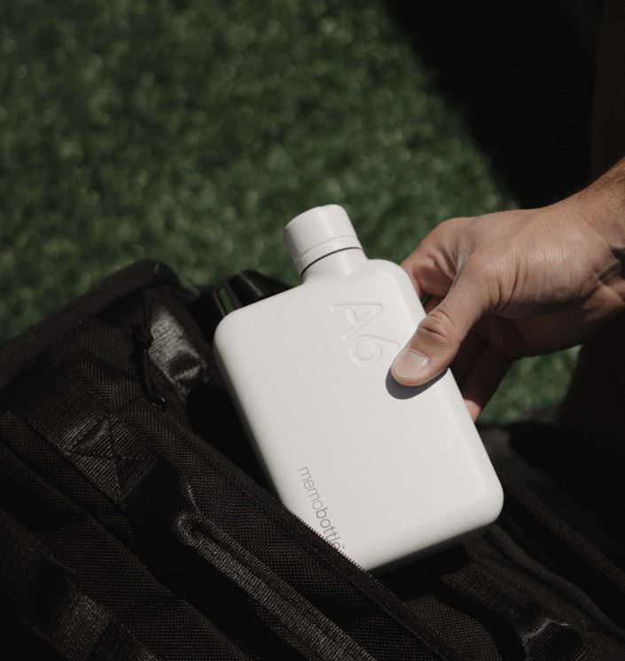 A6 Stainless Steel memobottle 500ml / 16oz - White | Memobottle | Drink Bottles | Thirty 16 Williamstown