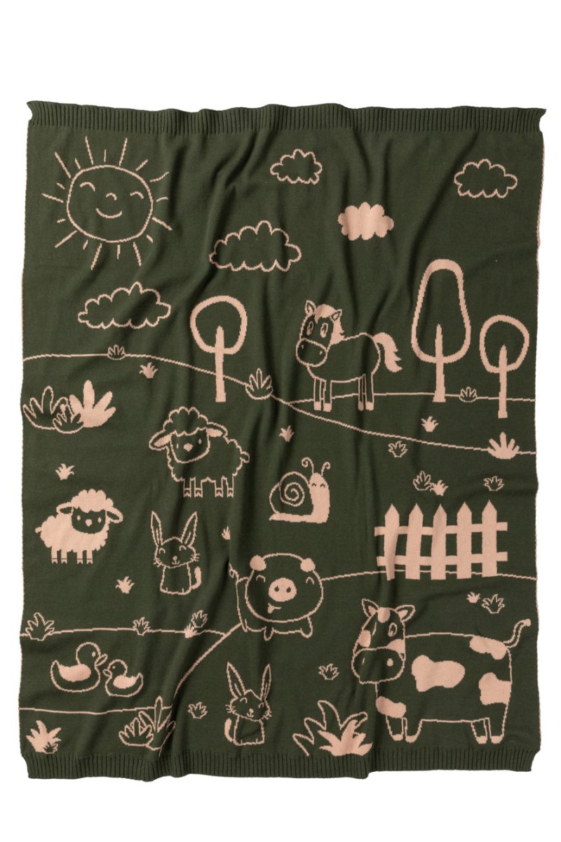 Animal Farm Reversible Blanket | Indus | Bedding, Blankets & Swaddles | Thirty 16 Williamstown