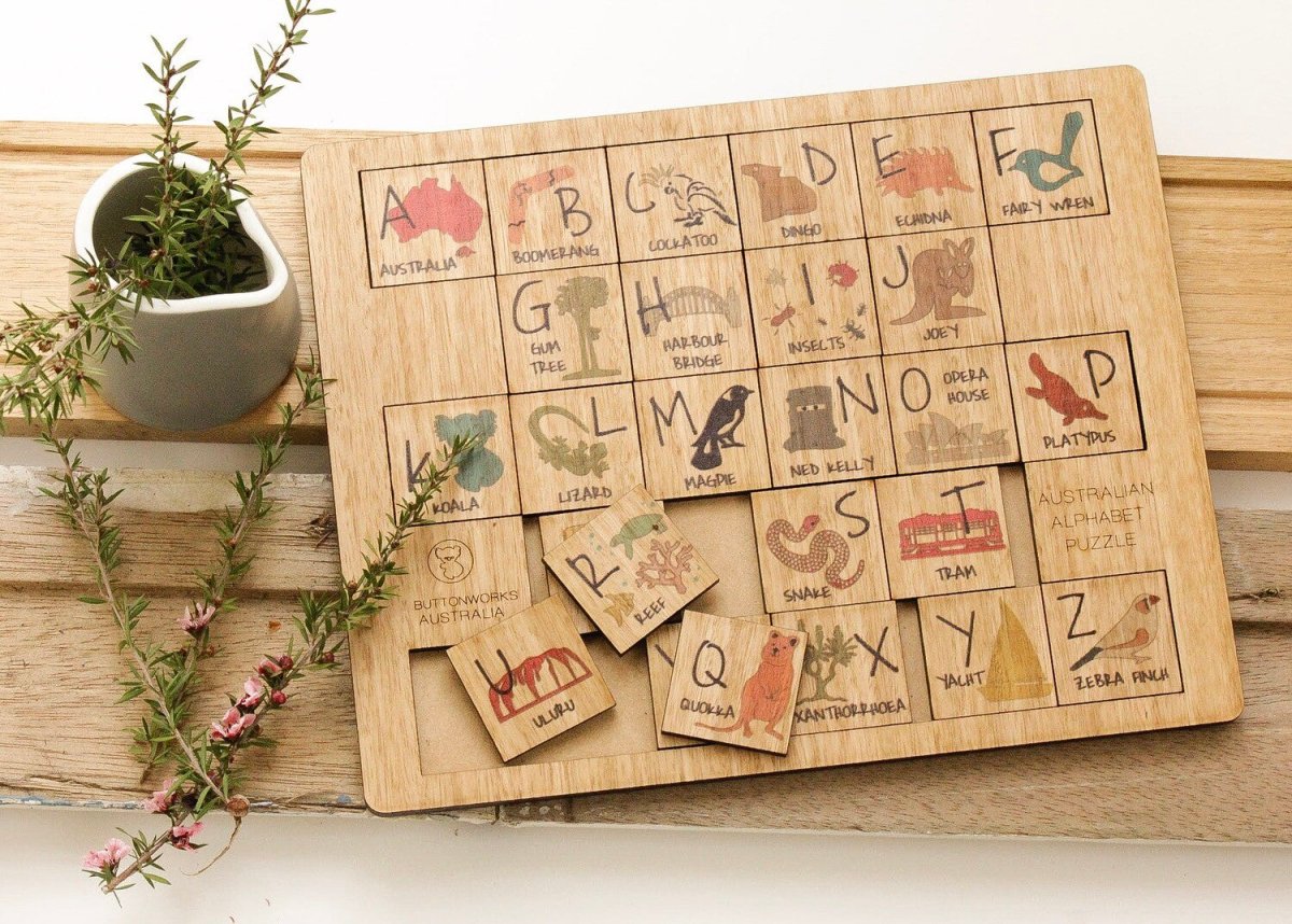 Australian Alphabet Puzzle | Buttonworks Australia | Puzzles &amp; Games | Thirty 16 Williamstown
