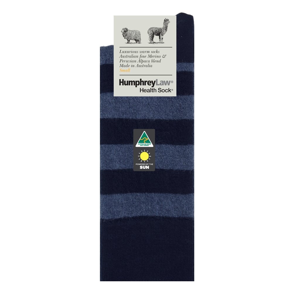 Baby Alpaca Wool Blend Health Sock® - Navy | Humphrey Law | Socks For Him & For Her | Thirty 16 Williamstown