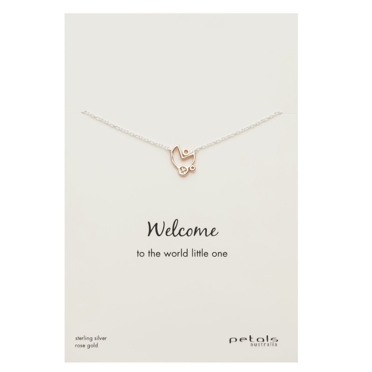 Baby Pendant Necklace - Silver & Rose Gold | Petals | Jewellery | Thirty 16 Williamstown