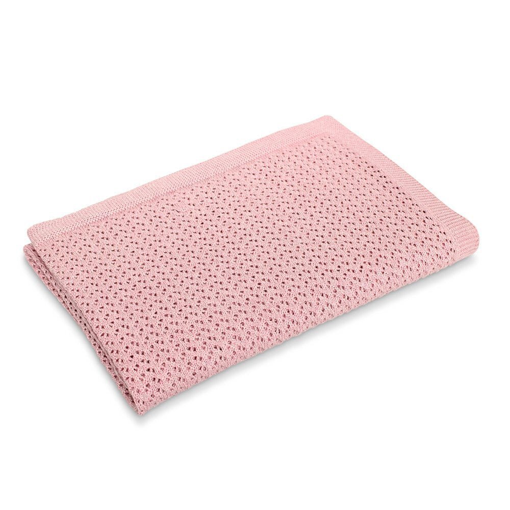 Bailey Pointelle Blanket - Pink | DLUX | Bedding, Blankets & Swaddles | Thirty 16 Williamstown