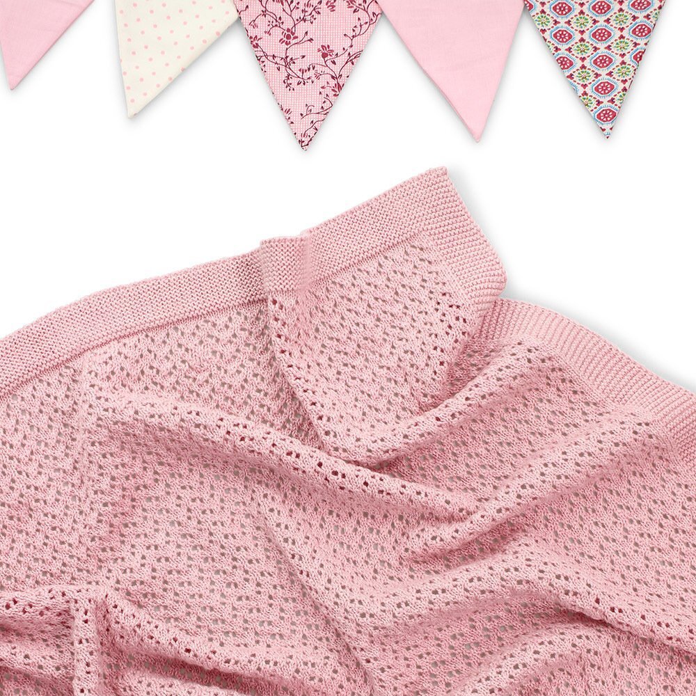 Bailey Pointelle Blanket - Pink | DLUX | Bedding, Blankets &amp; Swaddles | Thirty 16 Williamstown