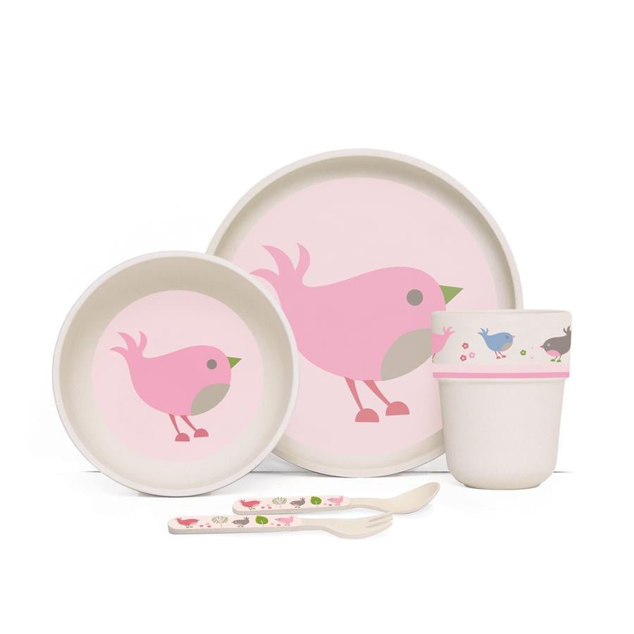 Bamboo Mealtime Set with Cutlery - Chirpy Bird | Penny Scallan | Children&#39;s Dinnerware | Thirty 16 Williamstown