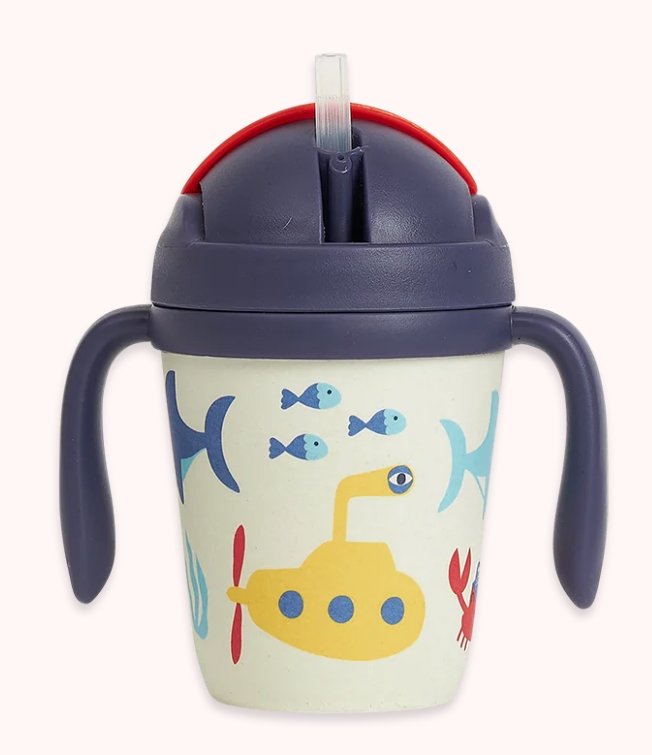 Bamboo Sippy Cup - Anchors Away | Penny Scallan | Children's Dinnerware | Thirty 16 Williamstown