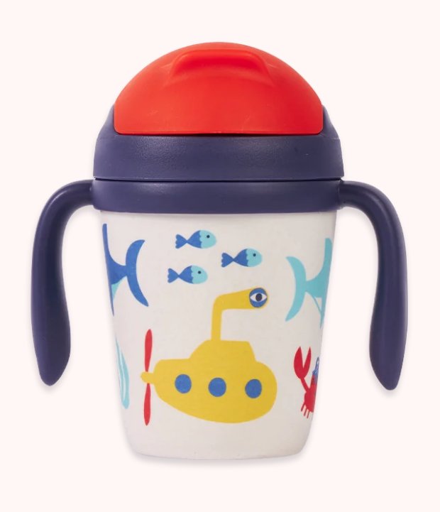 Bamboo Sippy Cup - Anchors Away | Penny Scallan | Children's Dinnerware | Thirty 16 Williamstown