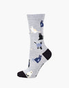 Bamboo Socks (2-8) - Cats Grey Marle | Bamboozld | Socks For Him &amp; For Her | Thirty 16 Williamstown