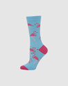 Bamboo Socks (2-8) - Flamin Flamingo Stripe Tiffany | Bamboozld | Socks For Him &amp; For Her | Thirty 16 Williamstown