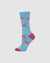 Bamboo Socks (2-8) - Flamin Flamingo Stripe Tiffany | Bamboozld | Socks For Him & For Her | Thirty 16 Williamstown