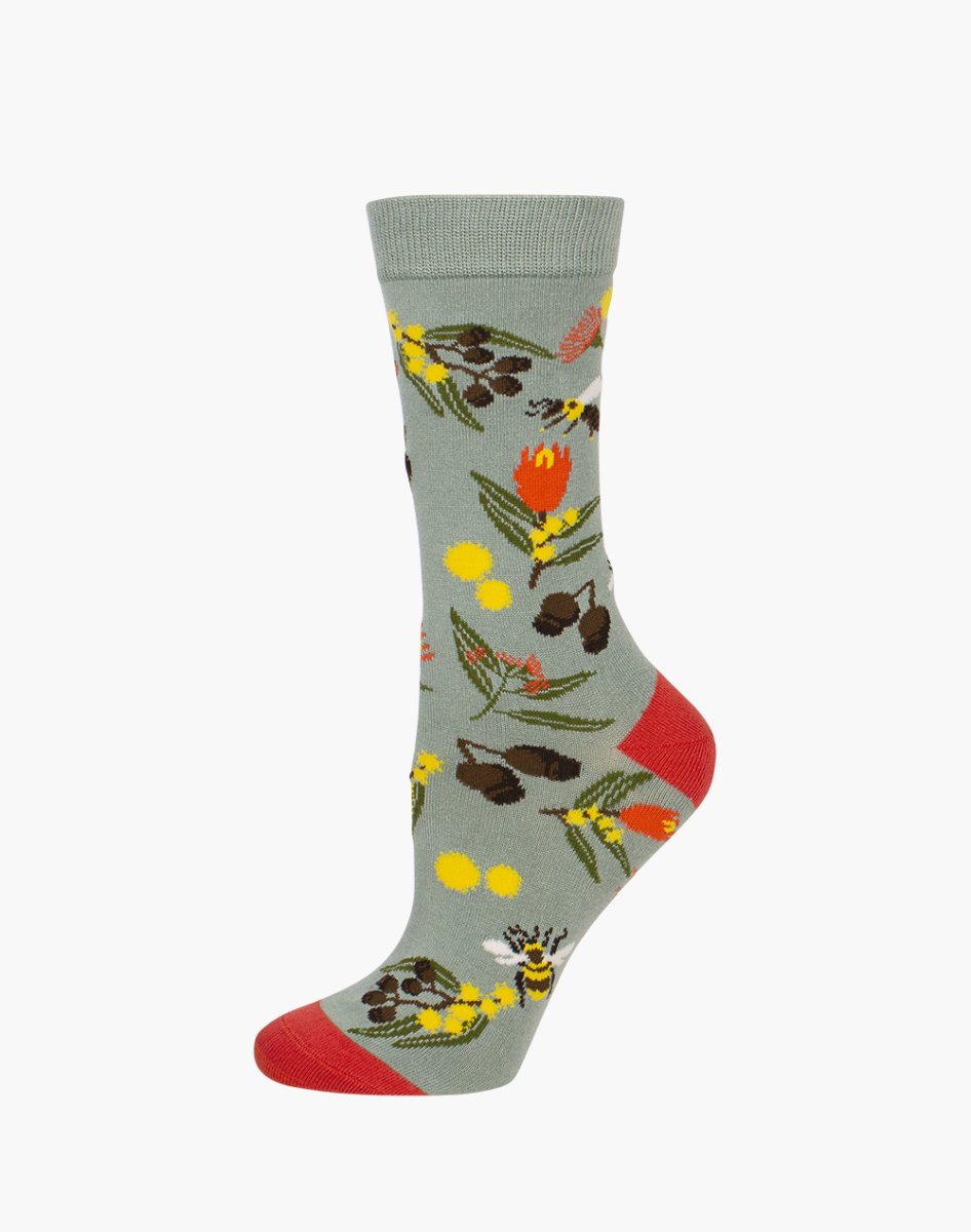 Bamboo Socks (2-8) - Gumnuts Lt Khaki | Bamboozld | Socks For Him &amp; For Her | Thirty 16 Williamstown