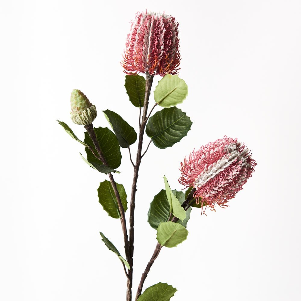 Banksia Spray Dark Pink | Floral Interiors | Decorator | Thirty 16 Williamstown