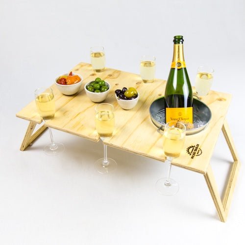 Banquet Natural Folding Picnic Table with Ice Bucket | Summer Picnic Tables | Picnic Accessories | Thirty 16 Williamstown