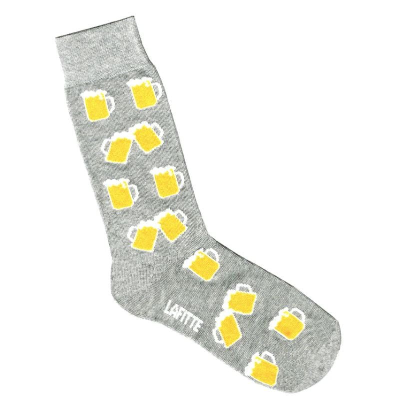 Beer Marl Grey Patterned Socks | Lafitte | Socks For Him & For Her | Thirty 16 Williamstown