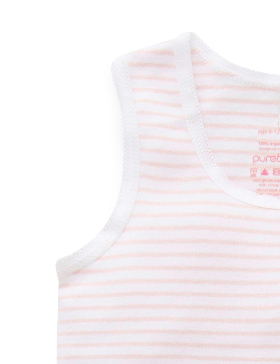 Bodysuit 2 Pkt - Pale Pink | Purebaby | Baby &amp; Toddler Bodysuits &amp; Singlets | Thirty 16 Williamstown