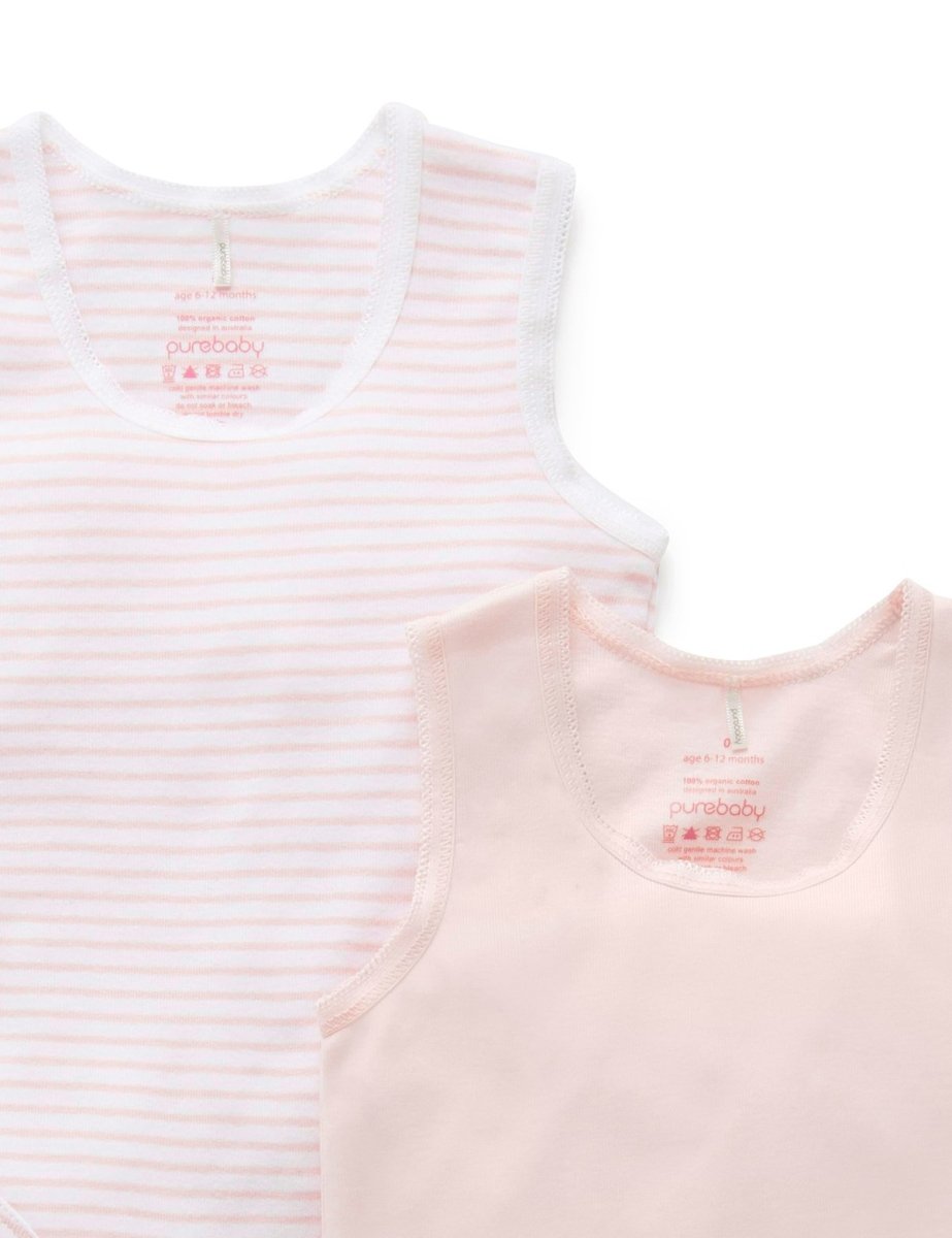 Bodysuit 2 Pkt - Pale Pink | Purebaby | Baby & Toddler Bodysuits & Singlets | Thirty 16 Williamstown