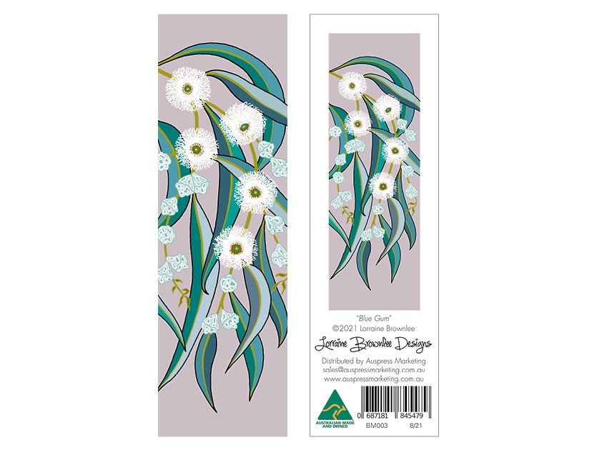 Bookmark - Blue Gum | Lorraine Brownlee Designs | Stationery | Thirty 16 Williamstown