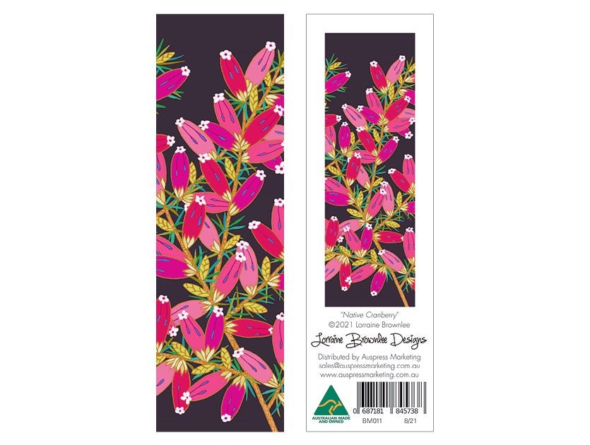 Bookmark - Native Cranberry | Lorraine Brownlee Designs | Stationery | Thirty 16 Williamstown