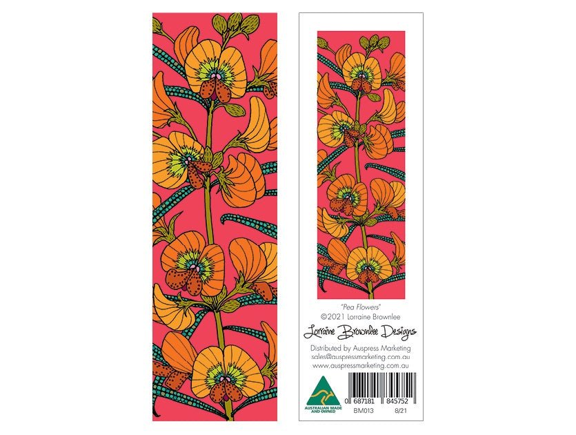 Bookmark - Pea Flowers | Lorraine Brownlee Designs | Stationery | Thirty 16 Williamstown
