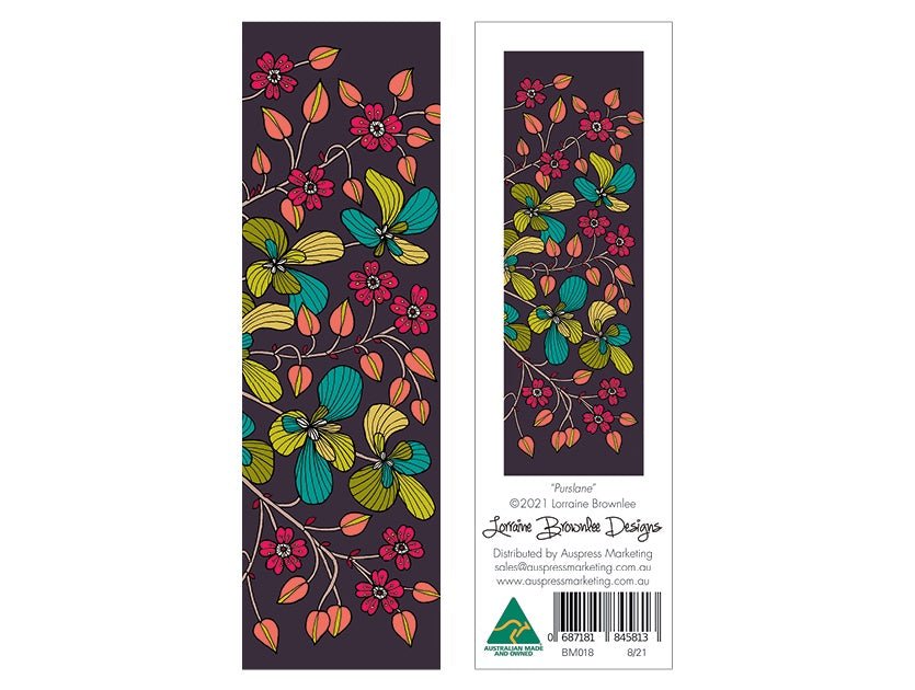 Bookmark - Purslane | Lorraine Brownlee Designs | Stationery | Thirty 16 Williamstown