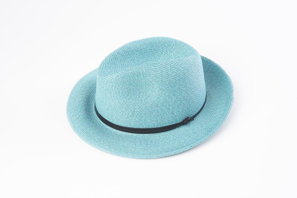 Borsalino hat with leather strap - Turquiose | French Bazaar | Hats, Scarves &amp; Gloves | Thirty 16 Williamstown