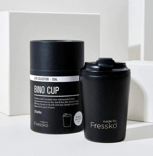 Café Collection Bino - COAL 8oz-230mL | Made By Fressko | Travel Mugs &amp; Drink Bottles | Thirty 16 Williamstown