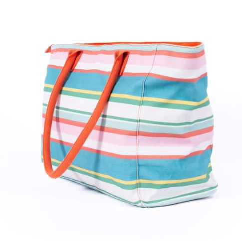 Canvas Tote - Pastel Stripe | Liv &amp; Milly | Women&#39;s Accessories | Thirty 16 Williamstown