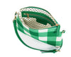 Capri Gingham Crossbody (Small) - Green &amp; White | Liv &amp; Milly | Women&#39;s Accessories | Thirty 16 Williamstown