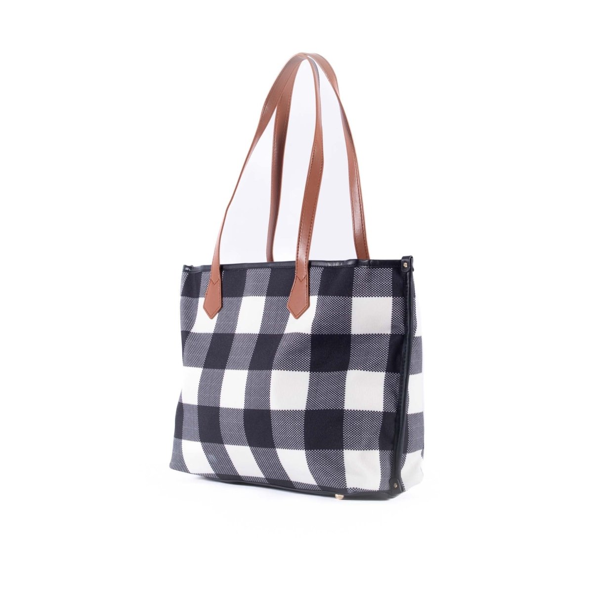 Capri Tote - Black &amp; White Gingham | Liv &amp; Milly | Women&#39;s Accessories | Thirty 16 Williamstown