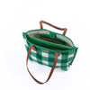 Capri Tote - Green &amp; White Gingham | Liv &amp; Milly | Women&#39;s Accessories | Thirty 16 Williamstown