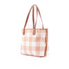 Capri Tote - Latte &amp; White Gingham | Liv &amp; Milly | Women&#39;s Accessories | Thirty 16 Williamstown