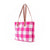 Capri Tote - Pink & White Gingham | Liv & Milly | Women's Accessories | Thirty 16 Williamstown